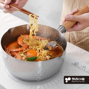 스텐 인덕션겸용 해머톤 편수냄비18cm 눈금 국 찌개 라면냄비