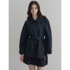 [24FW] Lautre Navy Half Trench coat