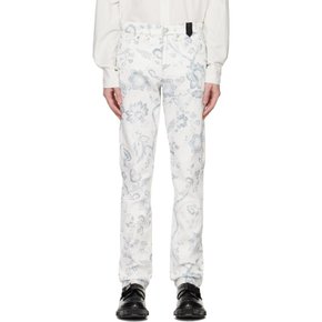 화이트 올리버 데님 진 MS23_600MFNPWD OLIVER JEANS WHITE + BLUE