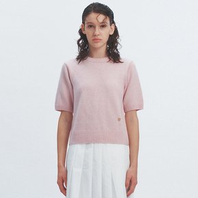 SOFY ALPACA ROUND KNIT TOP PINK