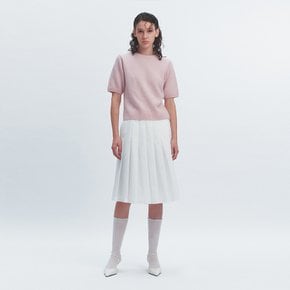 SOFY ALPACA ROUND KNIT TOP PINK