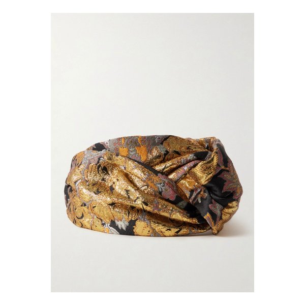 트위스트 플로럴 브로케이드 헤어밴드 골드 1647597353595815