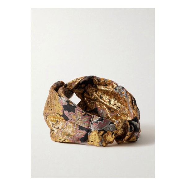 트위스트 플로럴 브로케이드 헤어밴드 골드 1647597353595815