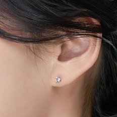 14k 2부 랩 다이아몬드 귀걸이 4프롱 D VS1