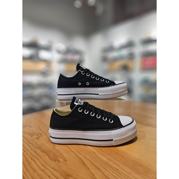 [부산점] 공용 척테일러 올스타 리프트 캔버스 블랙 로우 캔버스화  560250C