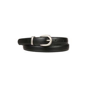 [BEIGE]라운드버클 가죽벨트 (PR7AQ201)