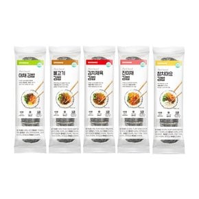 Fresh 식물성 냉동김밥 혼합세트 (야채+불고기+김치제육+불고기+김치제육) x각1개씩