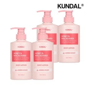 쿤달 허니 앤 마카다미아 퓨어 바디로션 아로마 에디션 자스민우디 500ml x4개