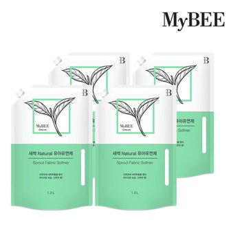 마이비 새싹내추럴 유아유연제 리필 1200ml 4팩