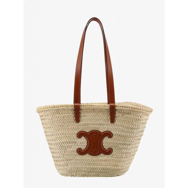 여성 숄더 백 Panier 라피아 위드 레더 디테일 192622CGG 04LU TAN