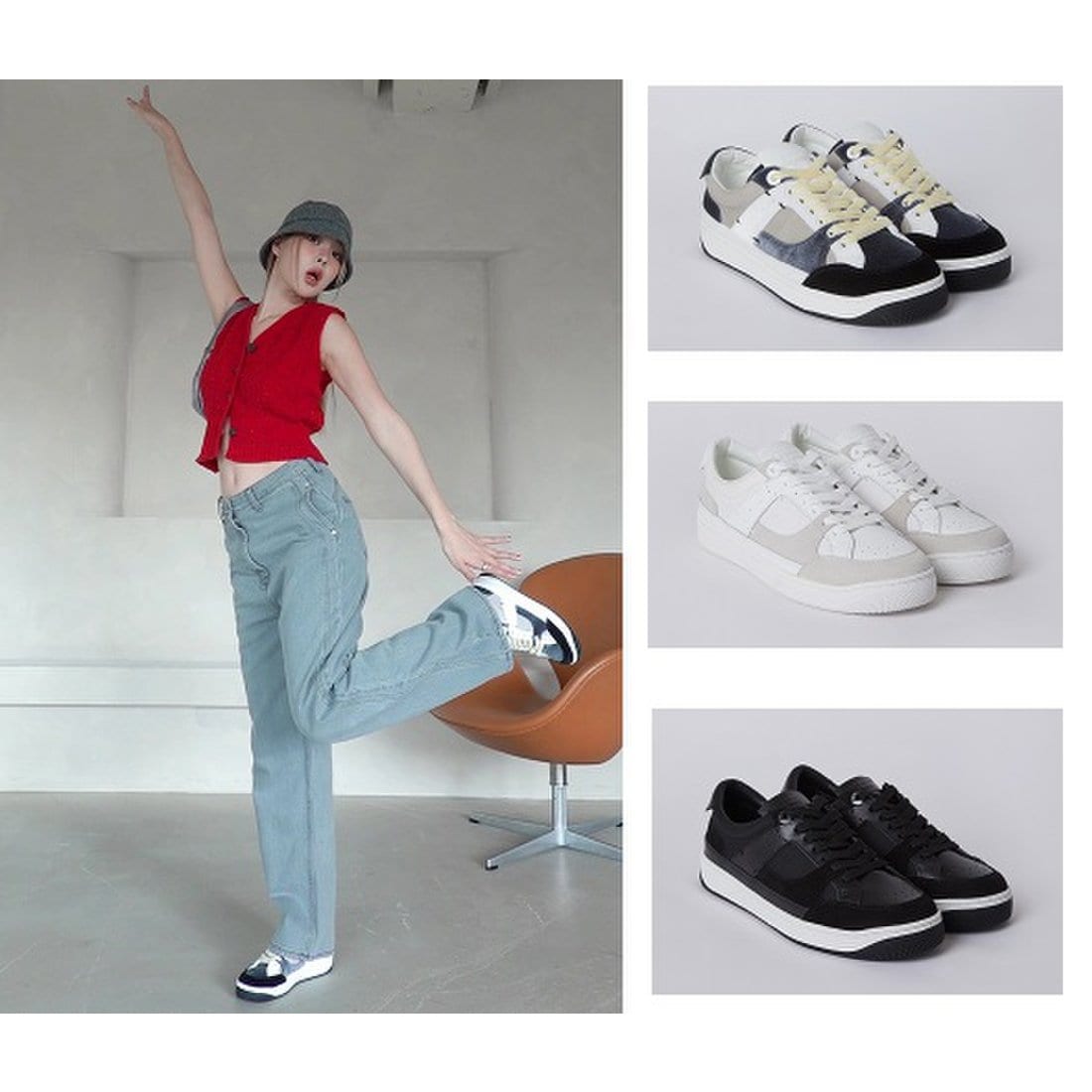 슈콤마보니 Velvet Blend Sneakers(Navy) Dg4Da22503Nay, 신세계적 쇼핑포털 Ssg.Com