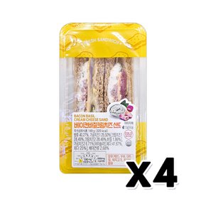 베이컨 바질크림치즈 샌드위치 베이커리빵 149g x 4개