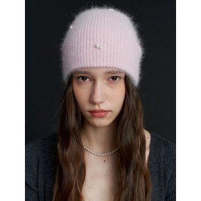 Pearl Snowman Angora Beanie_5COL (L234MCP040)