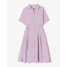라코스테 센텀점 구매시 양말 증정 25SS 여성 플레어 반팔 셔츠 드레스 EF136E-55G I1M