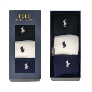 폴로 랄프 로렌 숙녀 솔리드 립 3족세트 여성양말 POLO13208