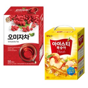  송원 오미자차 50T +담터 복숭아 아이스티 80T (에이드)