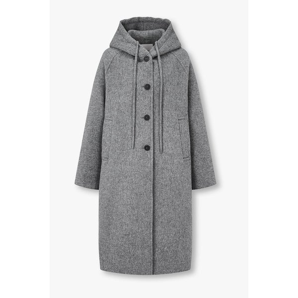 캐시미어 블렌드 후디드 코트 7125416504172