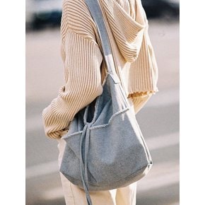 FRINGE HOBO BAG_PIGMENT BLUE