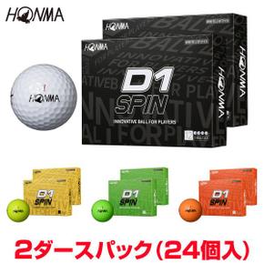 5761206 HONMA GOLF 혼마 골프 일본 정규품 D1 SPIN (스핀) 공 2더 팩(24개 TA3469004