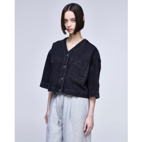 [파주점] [송지오우먼]지제로 팬서 브이넥 데님 셔츠 블랙 WH2SH821BK