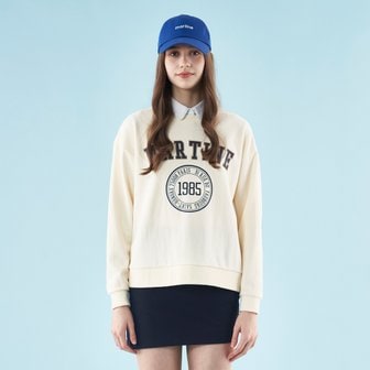 MARTINE GOLF [정상가 188000원]여성 빅로고 맨투맨 화이트 (Q0B130731)