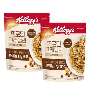 켈로그 프로틴 그래놀라 다크초코볼 450g 2개