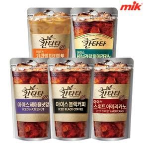 칸타타 파우치커피 아이스 헤이즐넛향 230ml x 50개 외 [스위트아메리카노/블랙커피/카라멜]