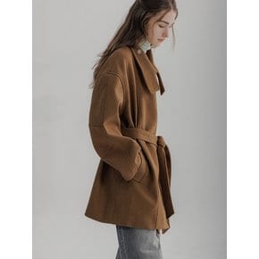 Half Wool High Neck Coat