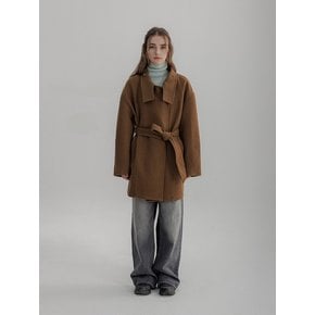 Half Wool High Neck Coat