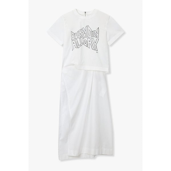 여성 포플린 숏 슬리브 드레스 6416161107000