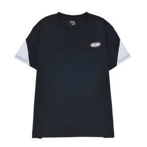 컬러 블로킹 레터링 티셔츠_APK8P364