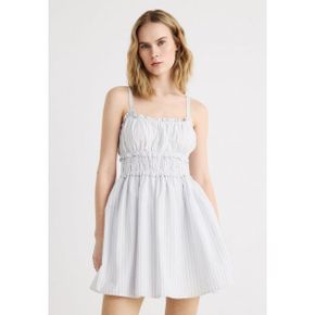 Abercrombie  Fitch 애버크롬비 앤 피치 스모크드 베어 웨이스트드 미니 - 데이 드레스 연한 파
