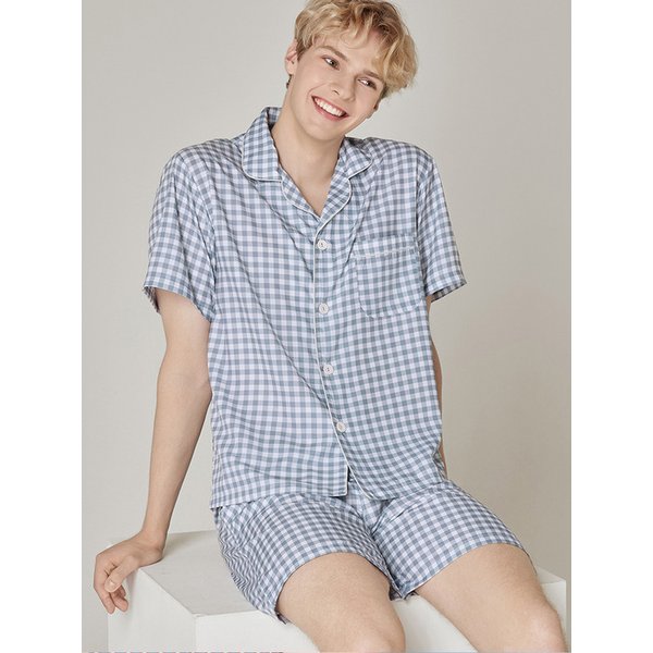 레이온 반팔 남성잠옷 NRZ1014