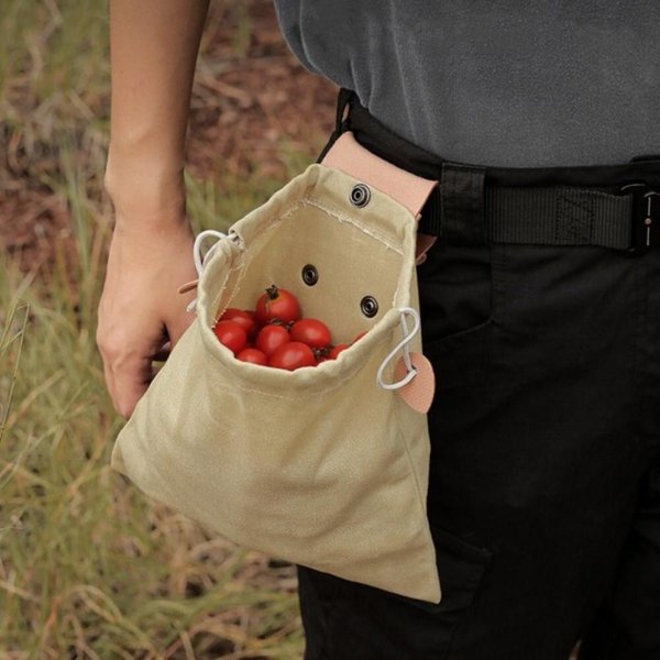 [옷자락] 남자 여자 휴대용 캔버스 가죽버클 미니 힙색