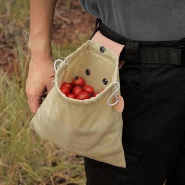 [옷자락] 남자 여자 휴대용 캔버스 가죽버클 미니 힙색