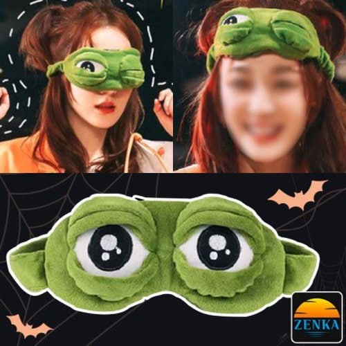 젠카 개구리 수면 안대 할로윈 코스튬 파자마 파티 데이 의상 눈가리