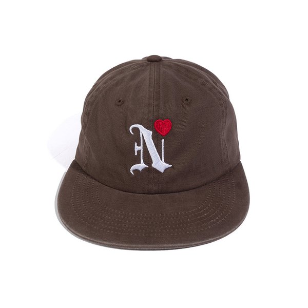 N HEART LOGO PLAP CAP (BROWN)