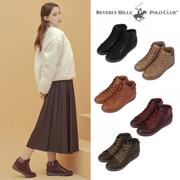 [클리어런스 초특가] 따뜻하고 스타일리쉬한 스트랩 앵클 퍼부츠/퍼스니커즈