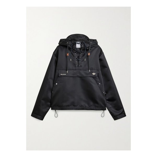 웨일스 보너 세일러 로고 자수  셸 후드 재킷 블랙 1647597357833050