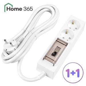 Home365 (2개입) 국산 고용량 멀티탭 2구 3m / 전기매트 온수매트 난로 히터 4000w 대용량