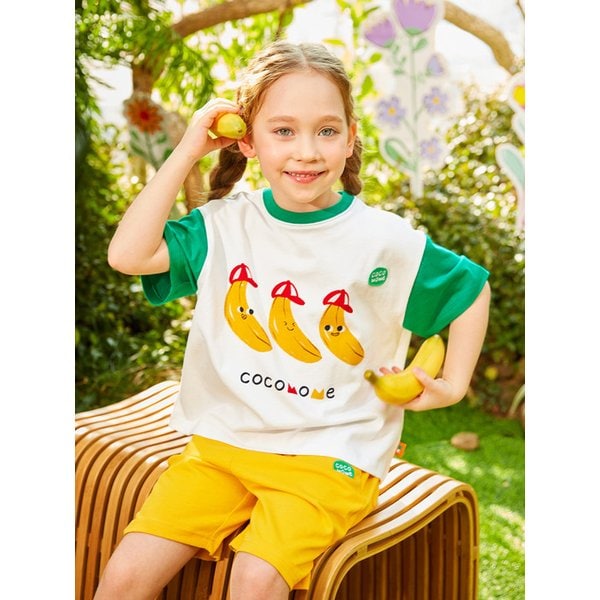 배색 반팔티셔츠