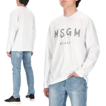 MSGM 밀라노 로고 3440MM511 237002 01 남성 긴팔티셔츠