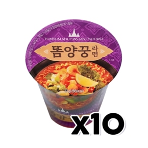 똠양꿍라면 컵라면용기 67g x 10개