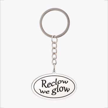 리끌로우 OVAL LOGO ACRYLIC KEYRING CLEAR