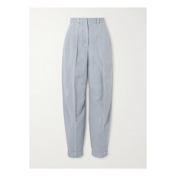브루넬로쿠치넬리 코튼 리넨 혼방 트윌 테이퍼드 팬츠 블루 1647597333334012