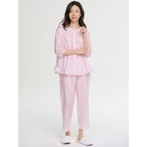 핑크ST 여성 7부 순면 잠옷 세트 [3 Size]