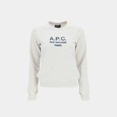 APC 여성 티나 자수로고 크루넥 스웨트 셔츠 에크루 맨투맨 COEZD F27561 PAA