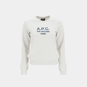 아페쎄 APC 여성 티나 자수로고 크루넥 스웨트 셔츠 에크루 맨투맨 COEZD F27561 PAA