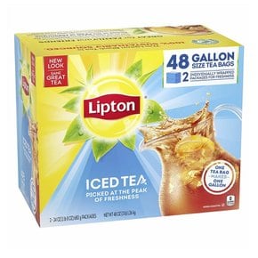 [해외직구]립톤 갤런사이즈 아이스티 티백 언스위트 28.8g 48입/ Lipton Iced Tea Bags 48oz