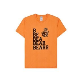 [와일드 동키] 베어스 프린팅 코튼 티셔츠 T BEARS STRONG WASHED ORANGE